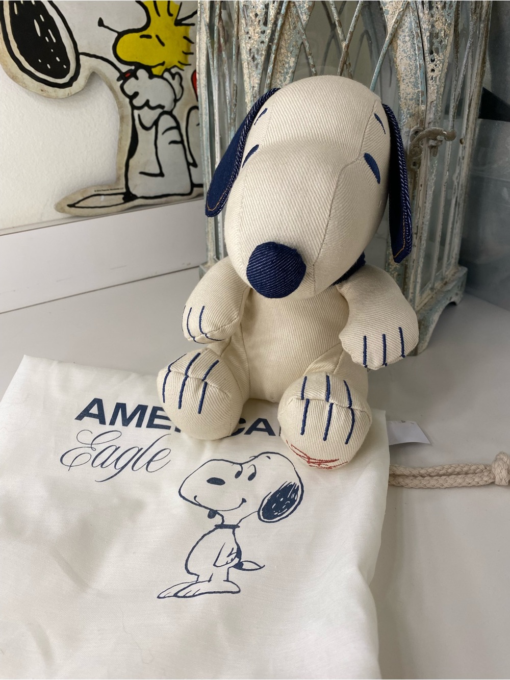 American Eagle Outfitters x Snoopy Dog Toy denim fabric